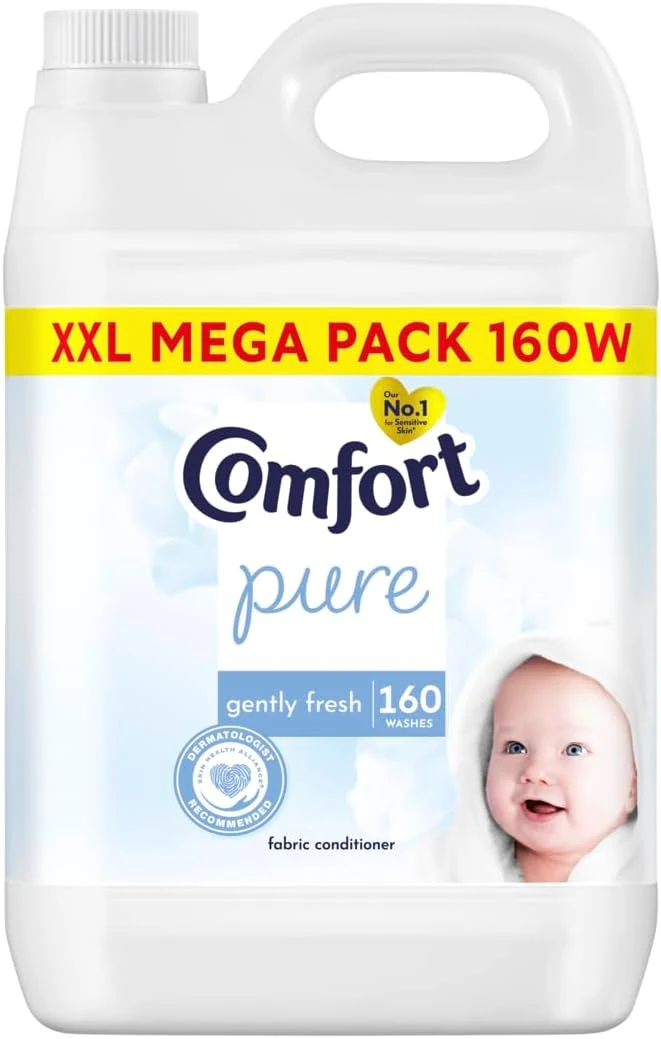 Comfort Pure Gentle Fresh Fabric Conditioner XXL Mega Pack 160 Washes, 4.8L