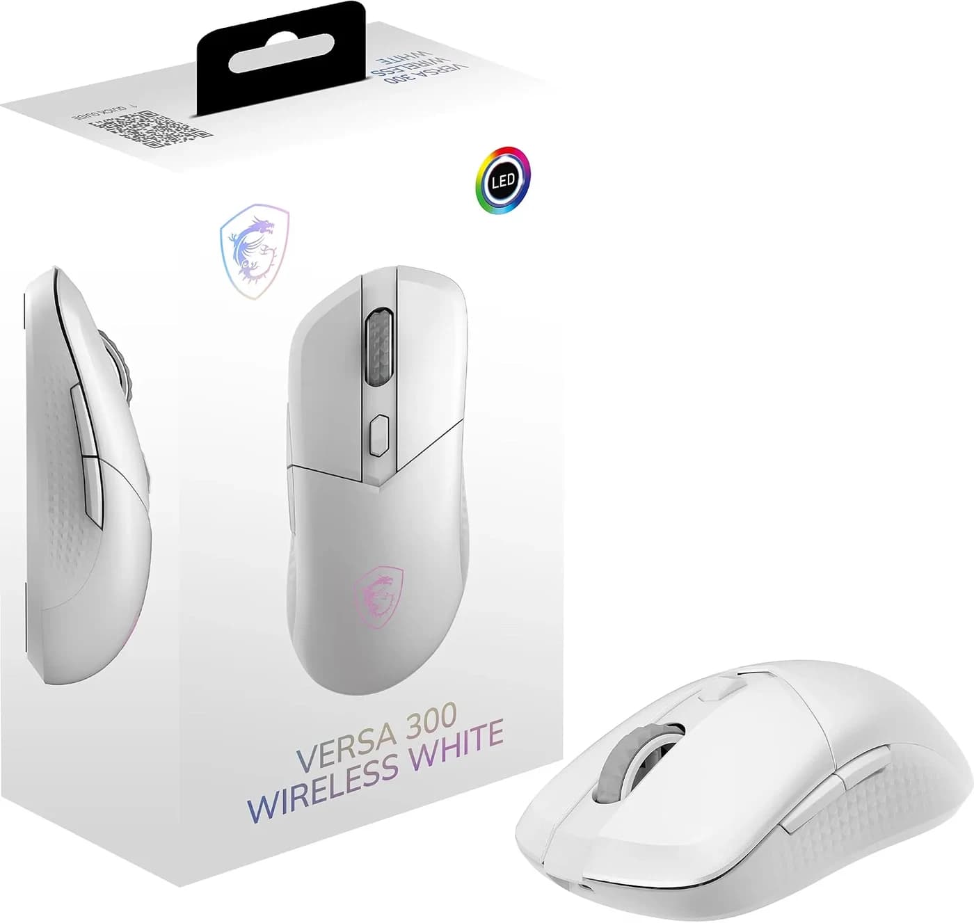 MSI Versa 300 Elite Wireless Gaming Mouse - White